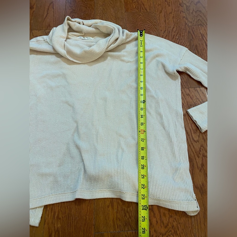 Free People We the Free Cowl Neck Ribbed Long Sleeve Sweater - Picture 3 of 7